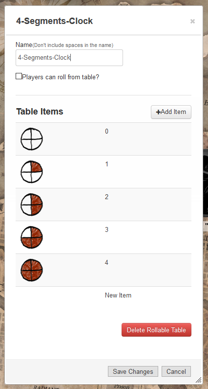 4-segment clock table